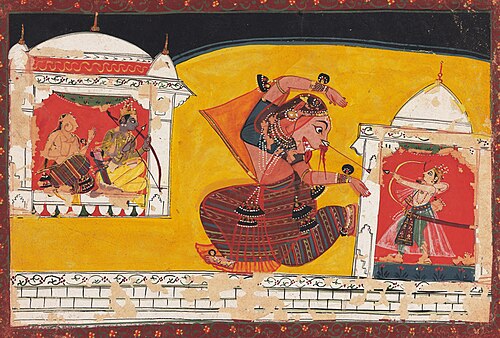 Lakshmana cuts the nose of Surpanakha, 1650, 