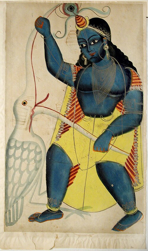A Bengali Lady; Krishna Killing the Demon, Bakasura, , 