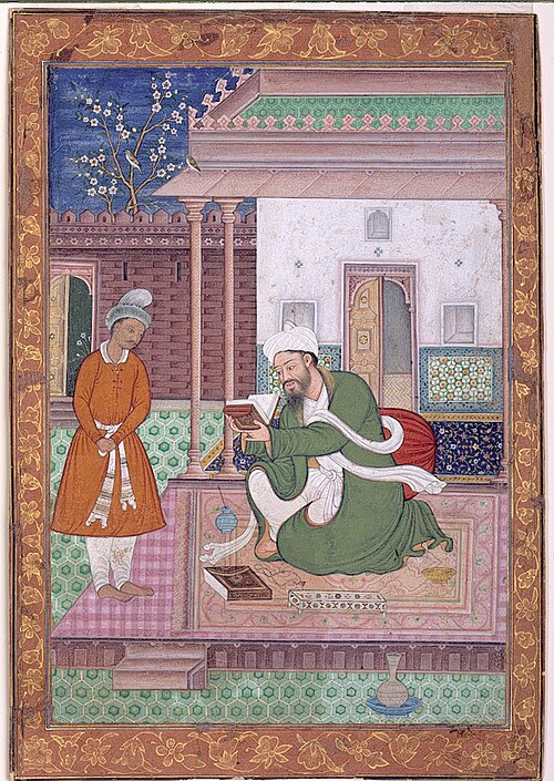 A learned man with his pupil, , 