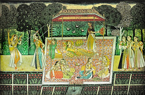 Ladies enjoying music and wine on a terrace, 1750, 