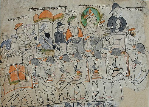 The Nawab Mirza of Tonk, Baldut Singhji of Bharatpur, the Raja of Bikaner, and L, , 