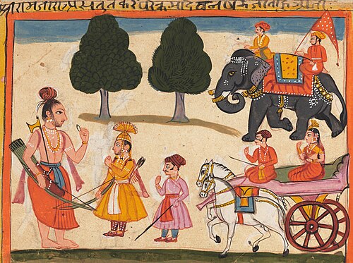 Rama is bowing to Parashurama, 1699, 