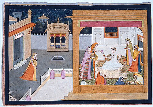 Usha comes to Aniruddha during his evening meal, , 