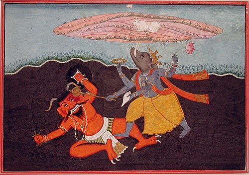 Varaha kills the demon Hiranyaksha, 1760, 