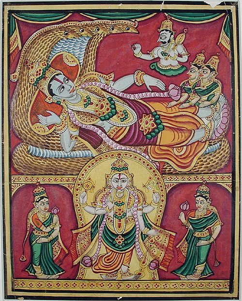 Vishnu on Ananta, , 