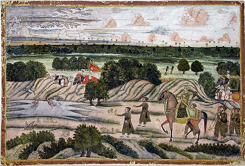 A Nawab and his retainers on a hunting expedition, , 