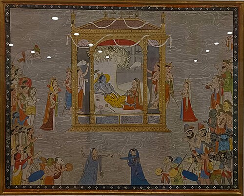 Sheshsayi Vishnu and Lakshmi are enjoying festivities, 1810, 