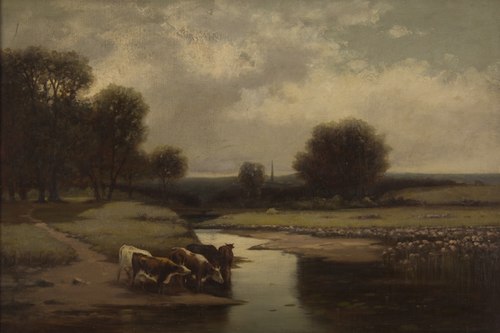 Landscape with Cows, , 