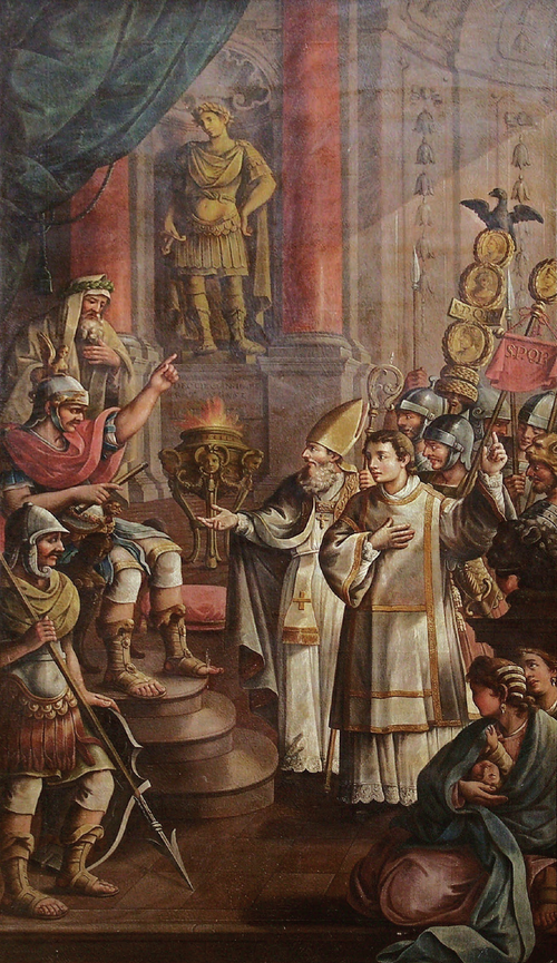 Saint Vincent and Saint Valerius before Daciano, 1768, 