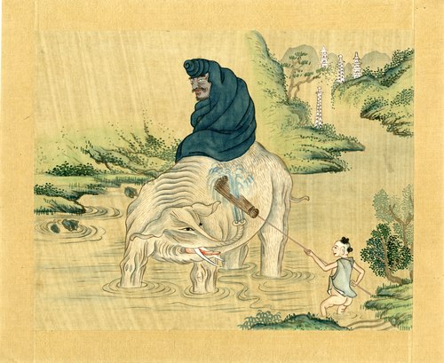 Unsigned album paintings depicting Taoist immortals, , 