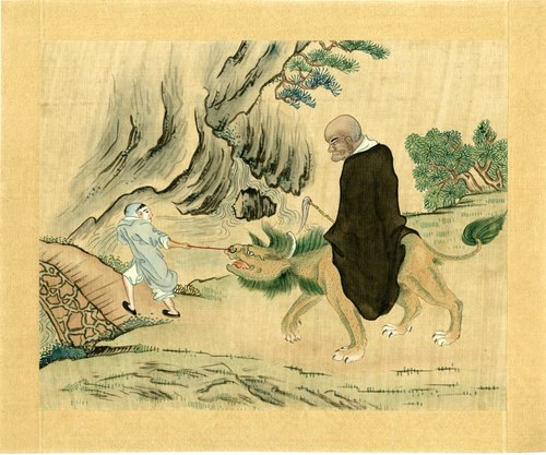 Unsigned album paintings depicting Taoist immortals, , 