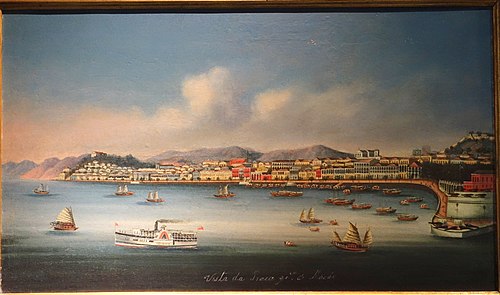Vista da Praia Grande, Macau, 1900, 