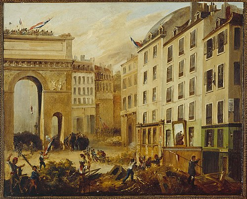 Scène de combat à la porte Saint-Martin, le 28 juillet 1830, 1830, 