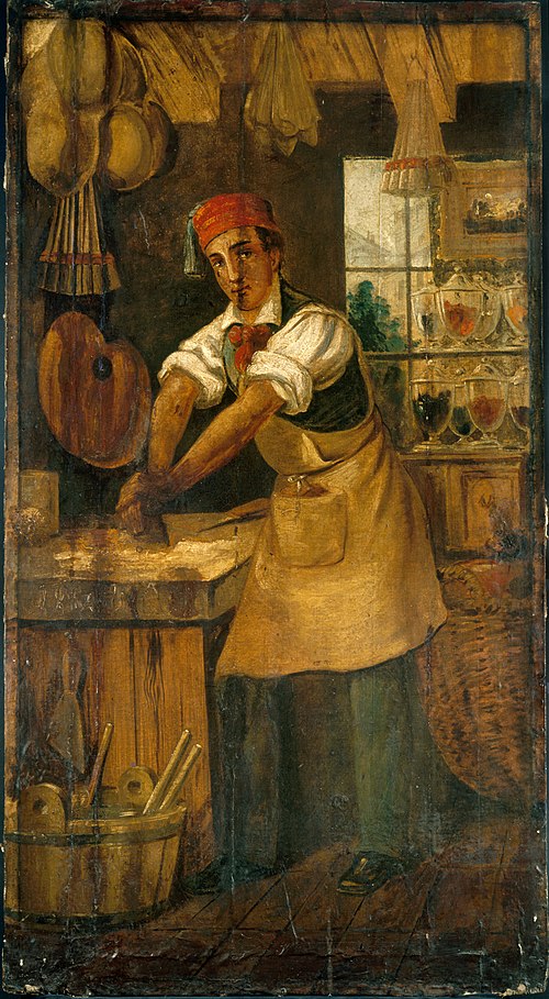Au bon broyeur. Enseigne de marchand de couleurs. Rue Saint-Martin, puis rue Saint-Denis (ancienne m, 1802, 
