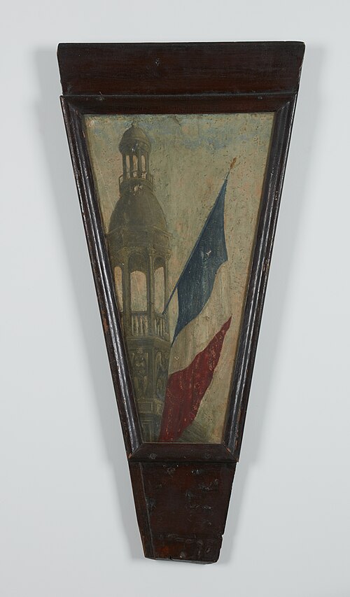 Au drapeau de l'Hôtel-de-Ville. Enseigne de café. 10, rue du Temple, 4e arrondissement, Paris, 1870, 