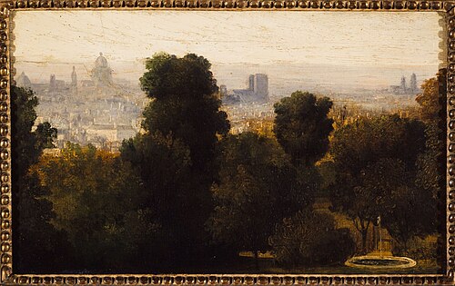 Paris vu des hauteurs de Belleville, vers 1840, 1840, 