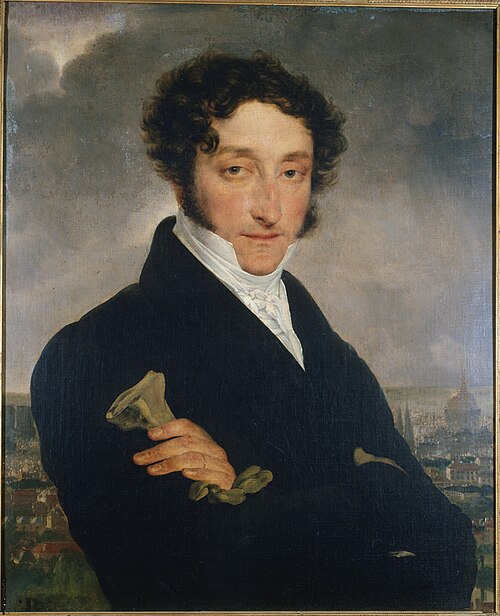 Portrait d'homme, autrefois identifié comme Charles Nodier (1780-1877), homme de lettre, 1830, 
