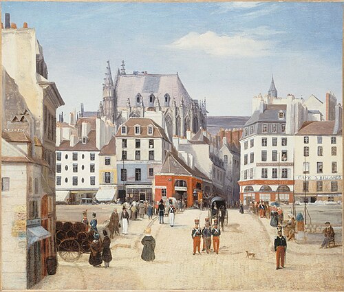 Le pont Saint-Michel et la Cité, vers 1830, 1830, 