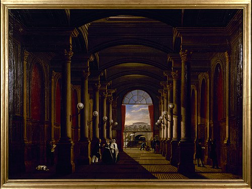 Vue intérieure de l'ancienne gare Saint-Lazare, vers 1845, 1845, 