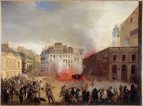 Prise du château d'eau, place du Palais-Royal, le 24 février 1848 (P822), 1848, 