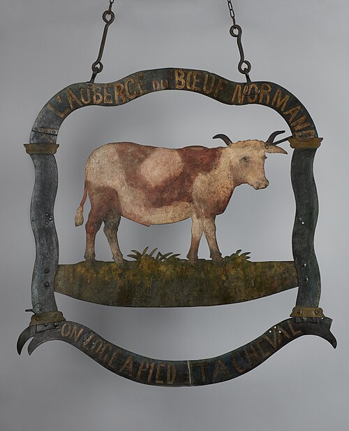 Au bœuf normand. Enseigne d'aubergiste. Paris, 1801, 