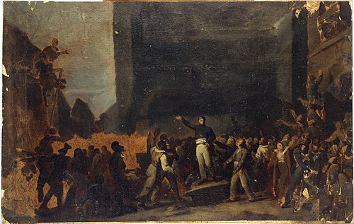 Alphonse Baudin (1811-1851) à la barricade du faubourg Saint-Antoine, le 3 décembre 1851, 1851, 