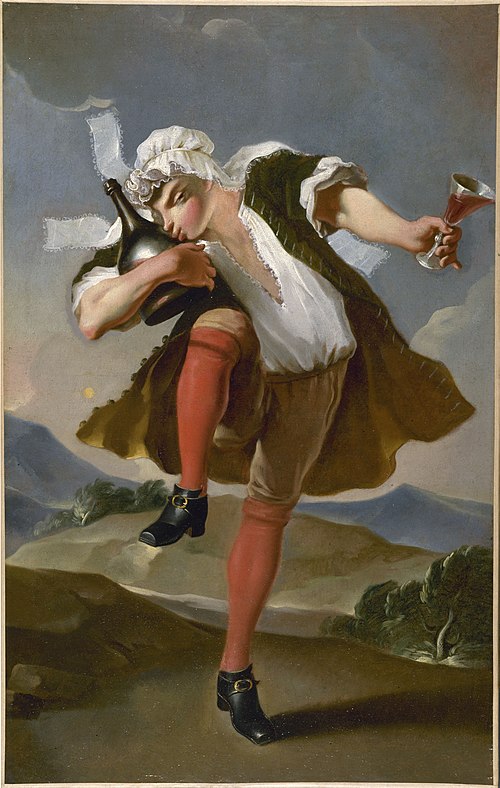 À la bonne bouteille. Enseigne de marchands de vin, Paris, 1701, 