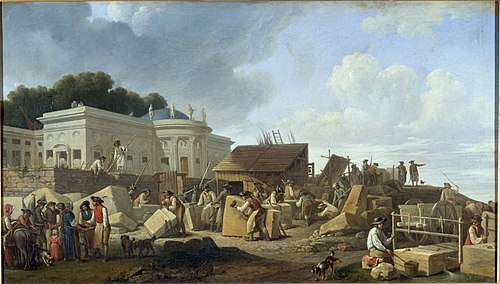 L'hôtel de Salm en construction, vers 1786, 1701, 