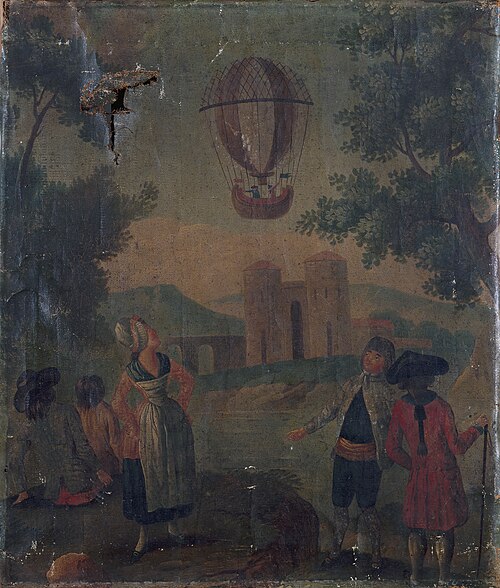 Ascension d'un aérostat, vers 1783, 1701, 