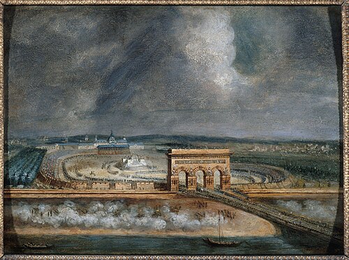 La Fête de la Fédération, vue de la colline de Chaillot, 1701, 