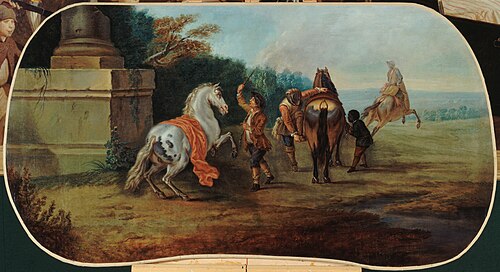 La Baignade des chevaux, 1701, 
