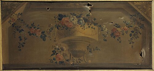 Vase de fleurs dans une niche. Dessus-de-porte., 1779, 