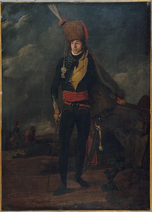 Portrait d'un lieutenant du 8e hussards, entre 1793 et 1795, 1793, 