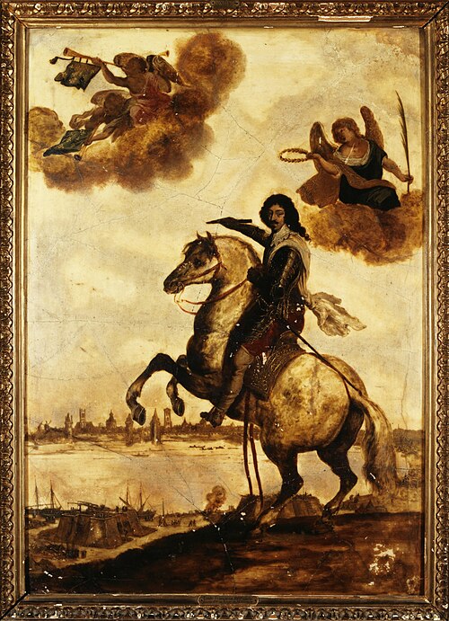 Portrait de Louis XIII (1601-1643), roi de France, au siège de la Rochelle, en 1628, 1601, 