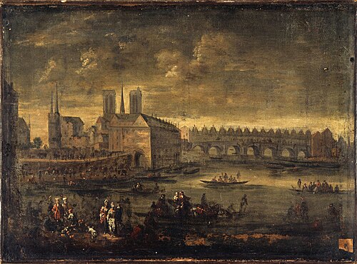La cité et le Pont Saint-Michel, vers 1650, 1601, 