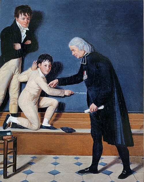 L'abbé Sicard (1742-1822) instruisant les sourds-muets, 1812, 
