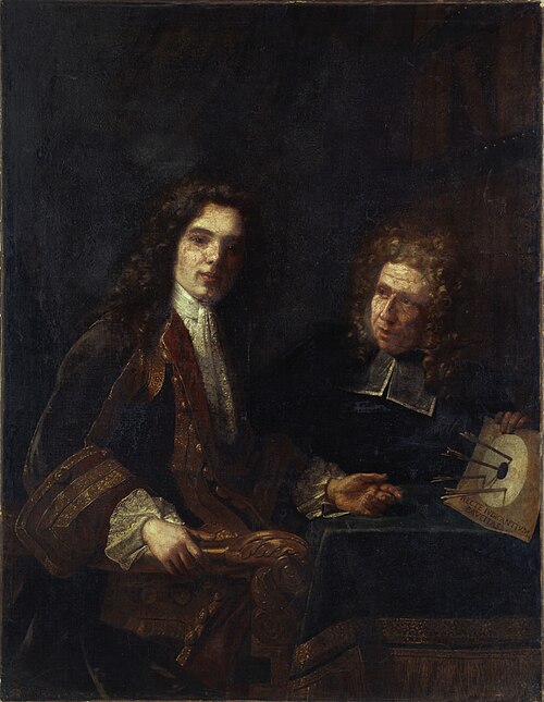 Portrait d'un maître et de son élève, 1700, 