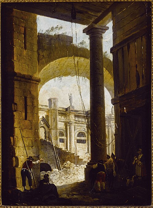 Démolition d'un édifice composite, 1770, 