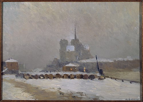 Notre-Dame de Paris Effet de neige, le soir, 1897, 