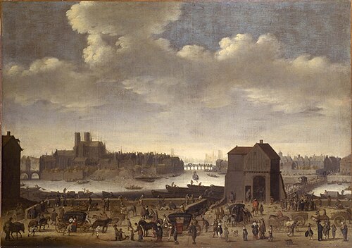 Le quai et le pont de la Tournelle, vers 1646, 1646, 