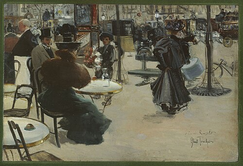 Scène de rue, dit aussi Terrasse d'un café, 1895, 