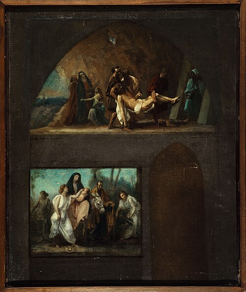 Fuite en Égypte et mise au tombeau, 1859, 