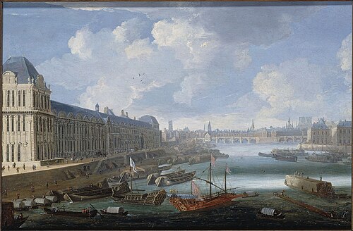 La Grande Galerie du Louvre, le Pont-Neuf, la Cité, le collège des Quatres-Nations, vers 1670 Sur la, 1601, 