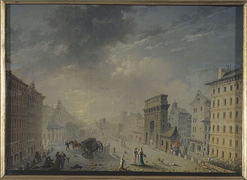La porte de Saint-Martin et le boulevard, 1801, 