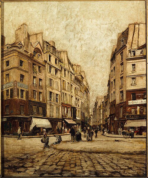 La Rue Galande, en 1888, 1888, 