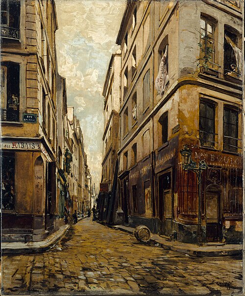 La Rue de l'Hôtel-Colbert, en 1888, 1888, 