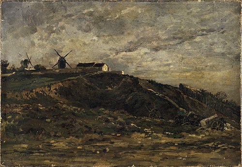 Les moulins de Montmartre ; versant nord, 1865, 