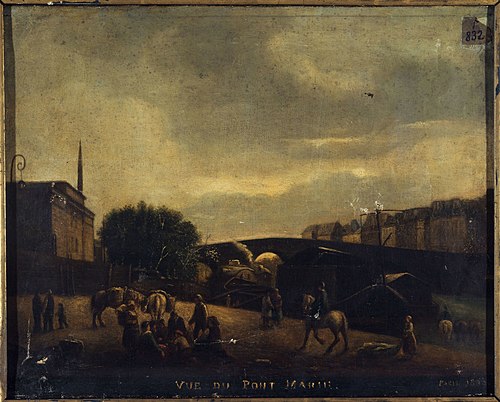 Le pont Marie, en 1830, 1830, 