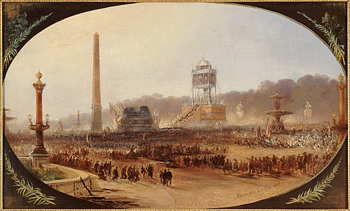 Cérémonie funèbre sur la place de la Concorde, en l'honneur des victimes des journées de juin 1848, , 1848, 
