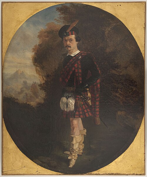 Portrait de Gilbert Duprez (1806-1896), chanteur, dans le rôle d'Edgardo dans Lucia di Lammermoor, 1840, 